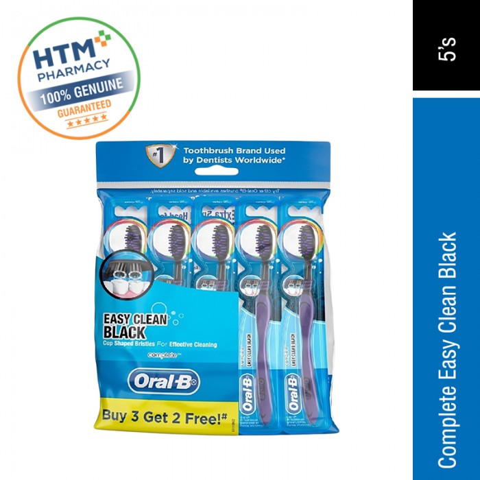 Oral B Complete Easy Clean Black 5's