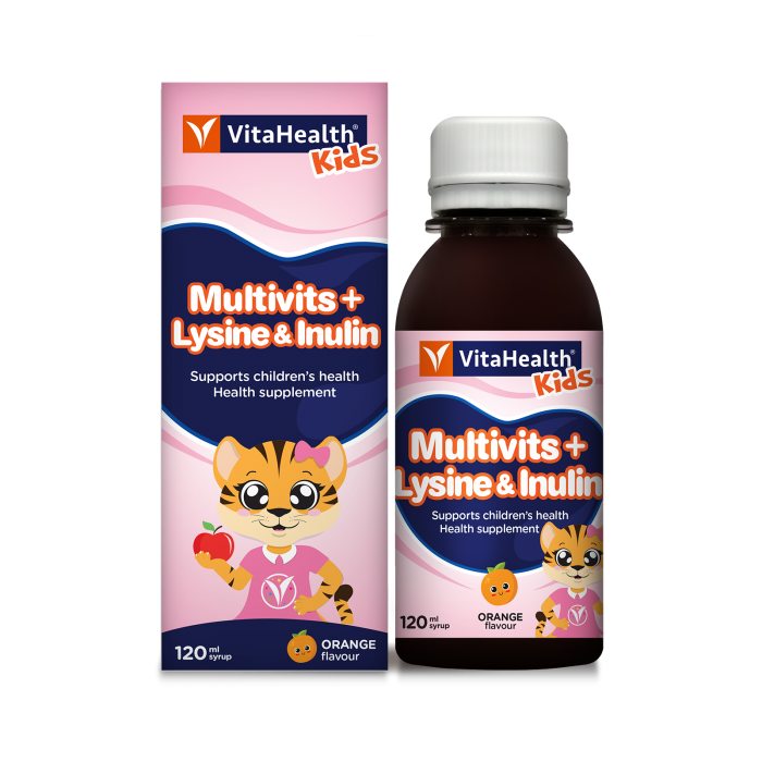 Vitahealth Kids Multivits + Lysine & Inulin Syrup 120ml