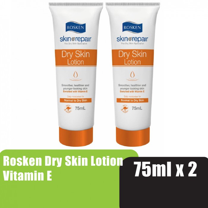 Rosken Dry Skin Lotion Vitamin E 75ML x 2