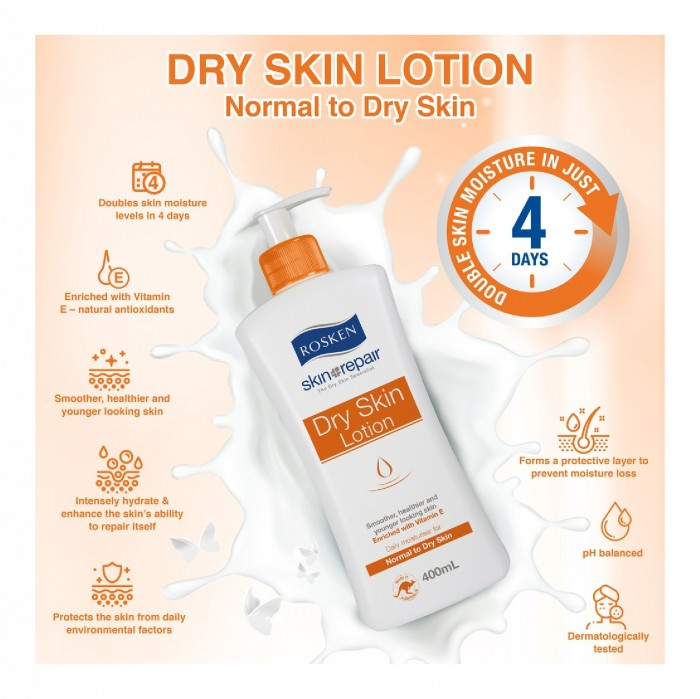 Rosken Dry Skin Lotion 400ML x 2