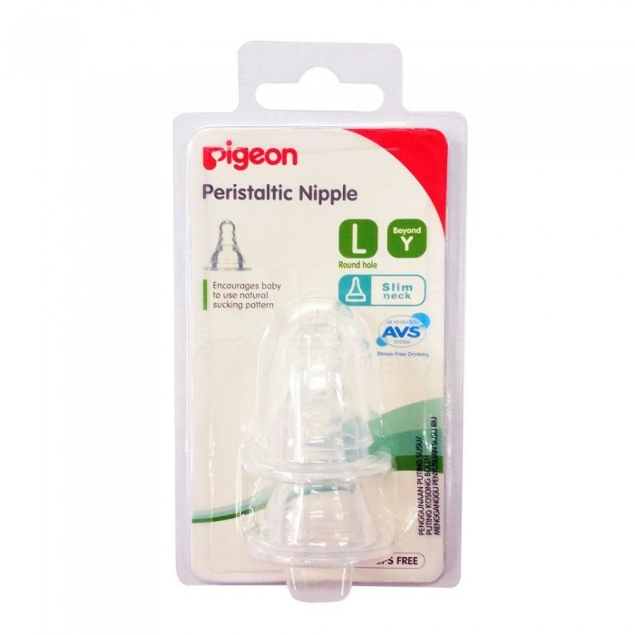 Pigeon Slim Neck Peristaltic Nipple - L size (01943)