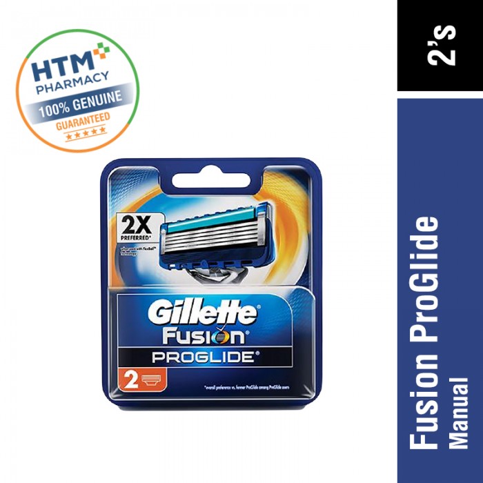 GILLETTE FUSION PROGLIDE MANUAL CART 2'S