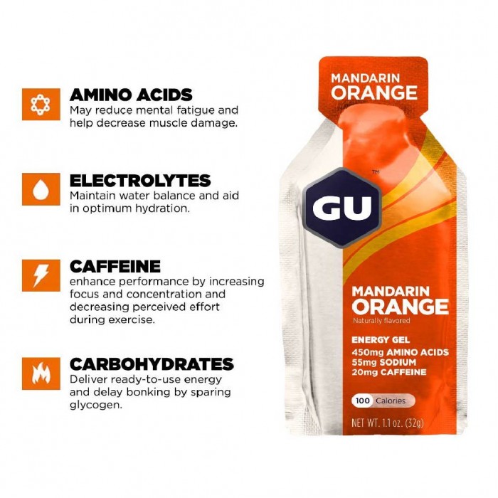 [HTM Online Exclusive] GNC Gu Energy Gel 32g - Manadarin Orange