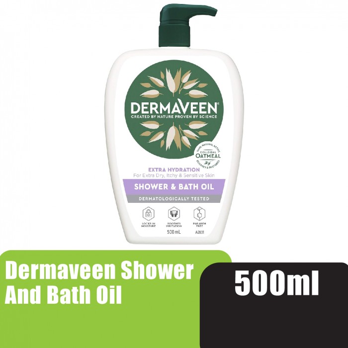 DERMAVEEN SHOWER AND BATH OIL 500ML