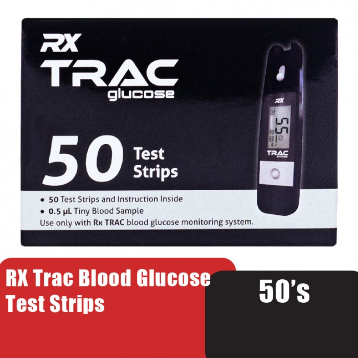 Rx Trac Glucose Test Strip 50's Glucometer Blood Test Strip Kencing Manis Test Strip