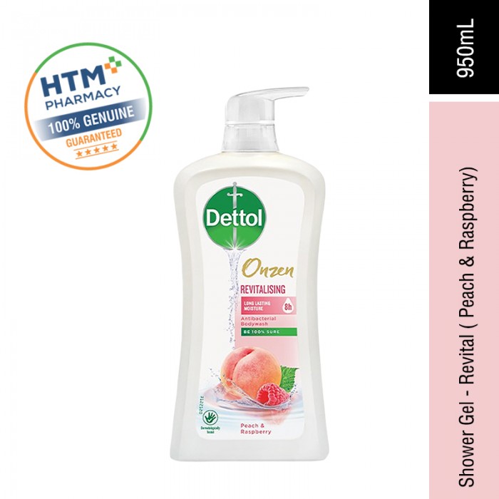 DETTOL SHOWER GEL 950ML- REVITAL (PEACH & RASBERRY)