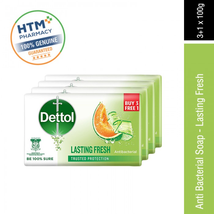 DETTOL SOAP 3+1 x 105G - LASTING FRESH