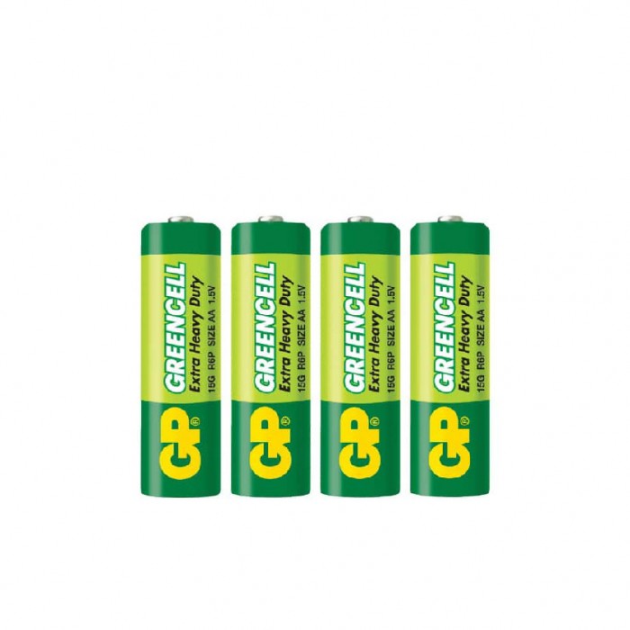 GP BATTERY Greencell Extra Heavy Duty AA 4's