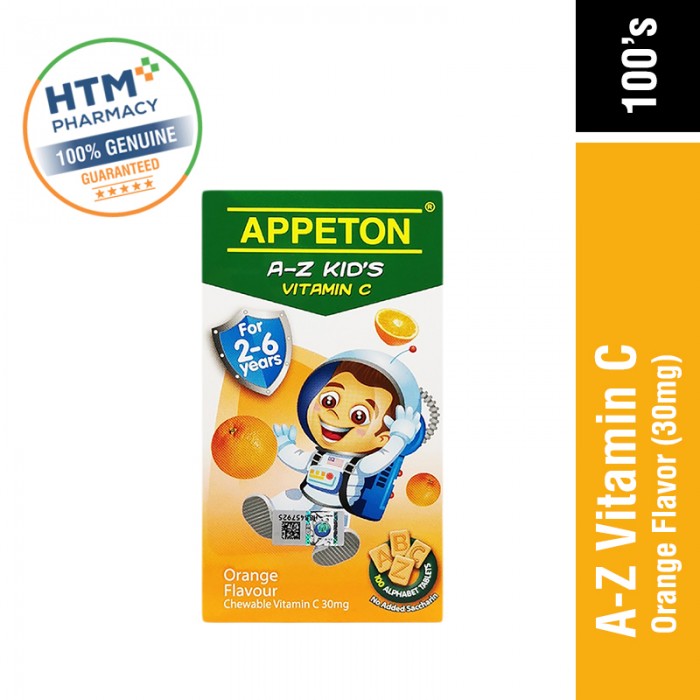 Appeton A-Z Kid'S Vitamin C 30MG 100'S - Orange