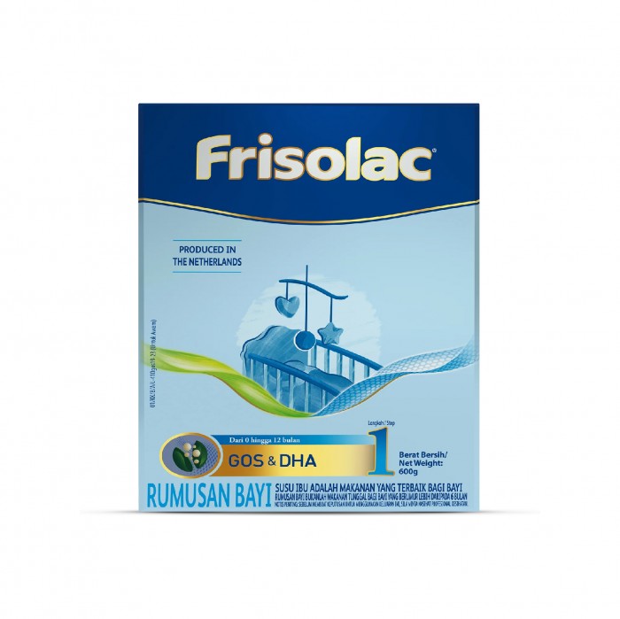 FRISOLAC Gos & Dha Step 1 (0-12 Bulan) Milk Powder 600g - Susu Tepung Infant / Baby Milk Formula 奶粉