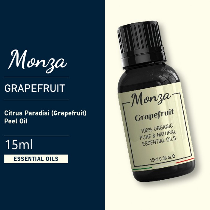 Monza Grapefruit Essential Oil 15ml - Aromatherapy Diffuser Humidifier, Massage Aromatherapy Oil Minyak Urut Aromaterapi