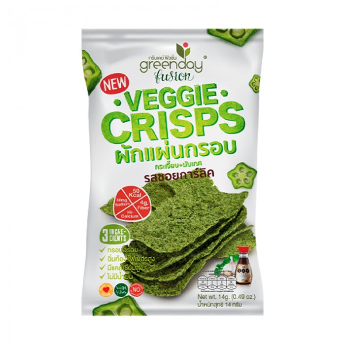 Greenday Snack 14g - Veggie Crisp Soy Garlic Flavor