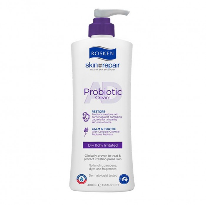 Rosken Probiotic Cream 400ml - Dry Itchy Irritated