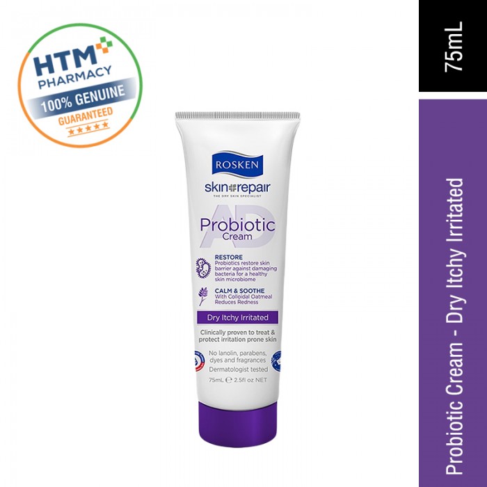 Rosken Probiotic Cream 75ml - Dry Itchy Irritated