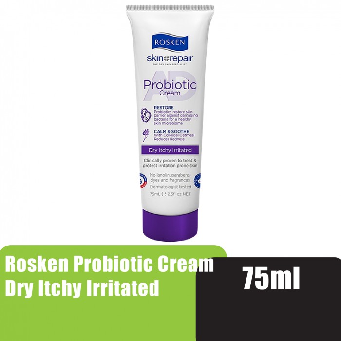 Rosken Probiotic Cream 75ml - Dry Itchy Irritated