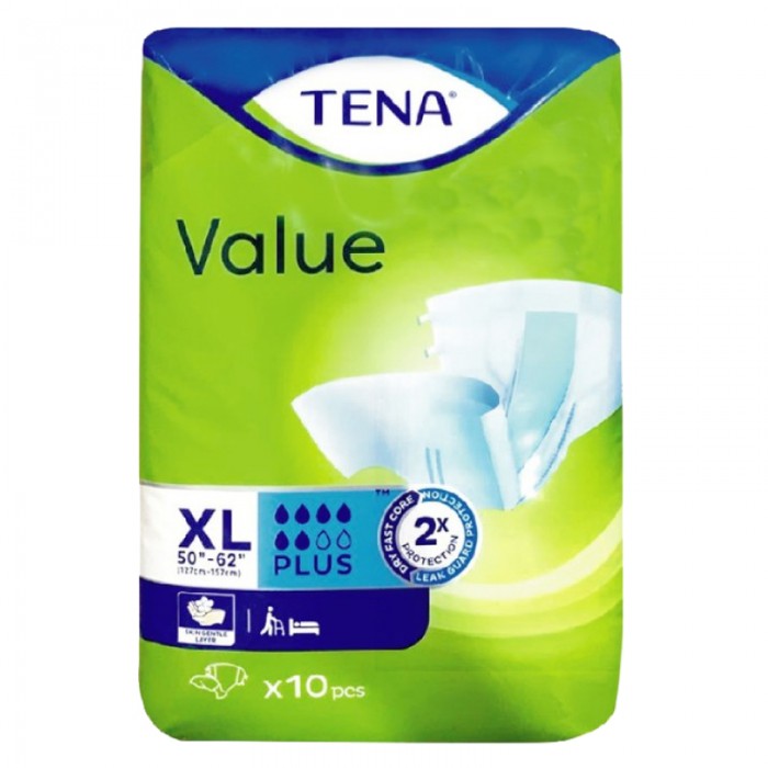 Tena Value Adult Diaper XL 10'S + 1'S