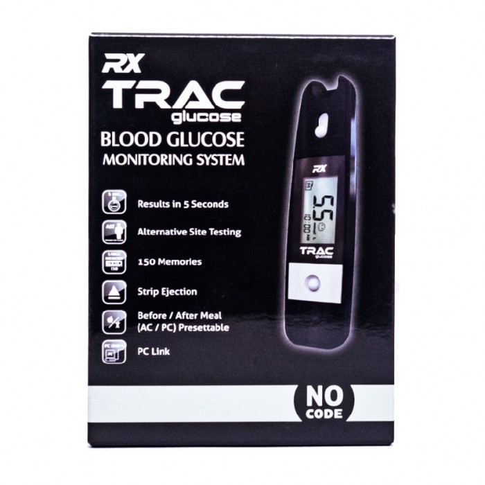 Rx Trac Blood Glucose Monitor Blood Sugar Test Glucometer Mesin Cek Kencing Manis 血糖计