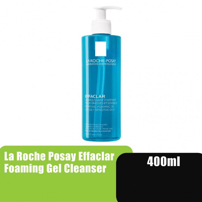 LA ROCHE POSAY Effaclar Purifying Foaming Gel Cleanser 400ml - Facial Cleanser For Oily Acne Prone & Sensitive Skin