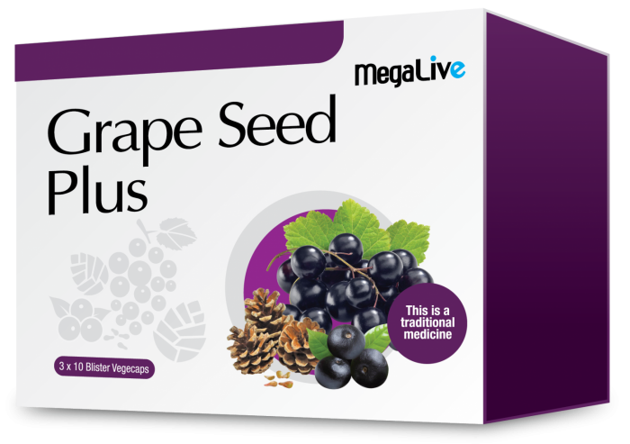 Megalive Grape Seed Plus 2 X 30'S + 10'S