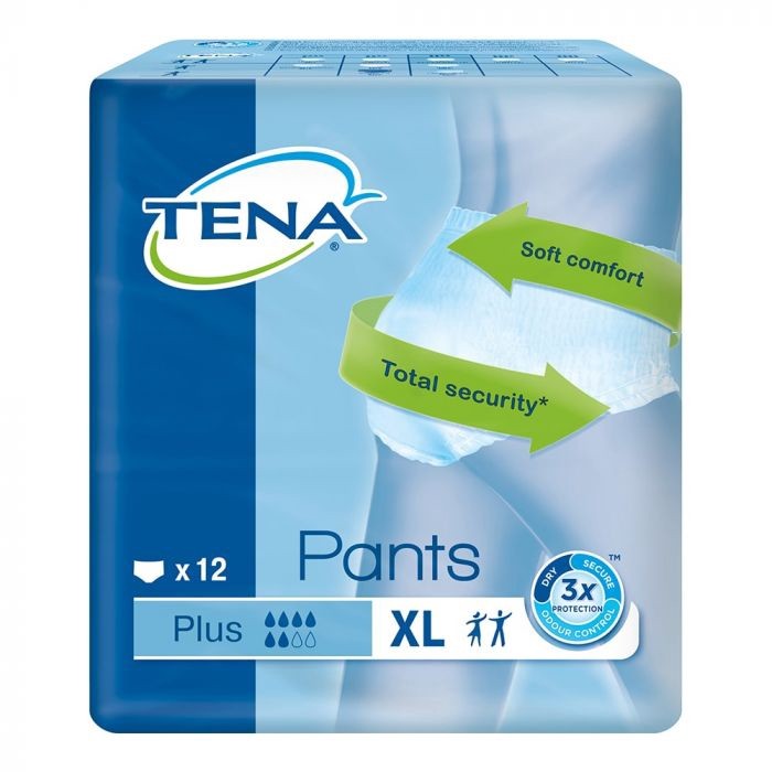 Tena Pants Plus XL 12's x 2 Foc Bakul Simpanan