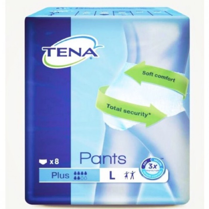 Tena Pants Plus L 8'S  x 2 Foc Bakul Simpanan