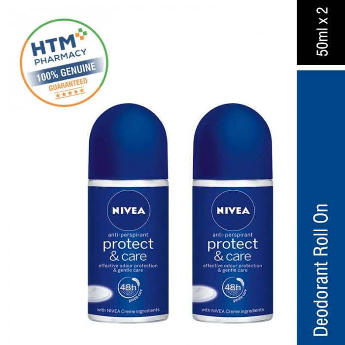 Nivea Deodorant Roll On 50ML X 2 - Protect & Care (85908)