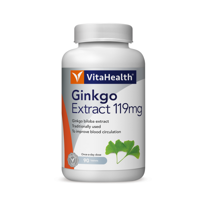 Vitahealth Ginkgo Extract 119mg 90's