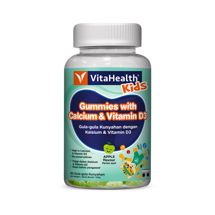 Vitahealth Kids Gummies With Calcium & Vitamin D3 60's