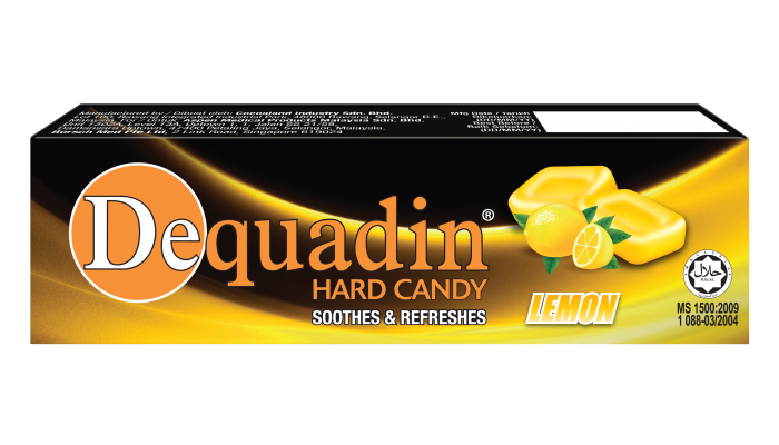 DEQUADIN LOZENGES CANDY 10'S -  LEMON HARD