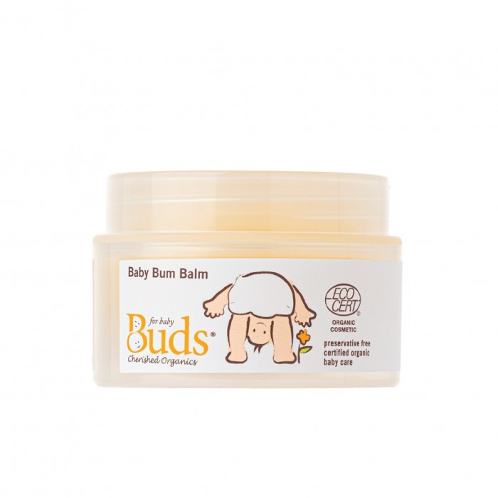 Buds Cherished Oragnic Vitamin E Baby Bum Balm 50ml with jojoba oil,sunflower oil& shea butter - ( For Soothing)