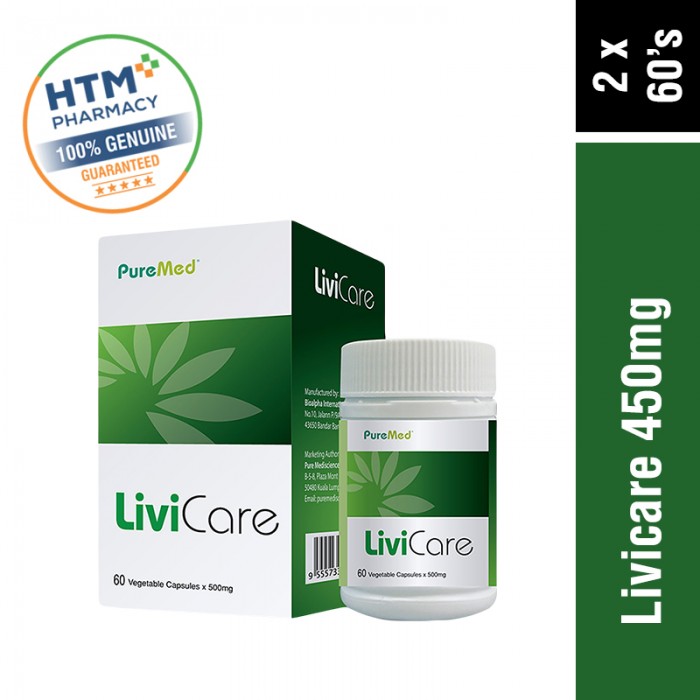 Puremed Livicare 450mg 60's x 2