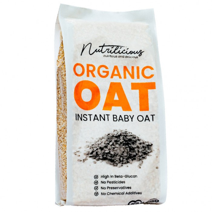 NUTRILICIOUS Instant Baby Oat Organic Baby Food 500g ( Oat Baby Oatmeal / Instant Oatmeal / 麦片 / 燕麦片 / 燕麦 )