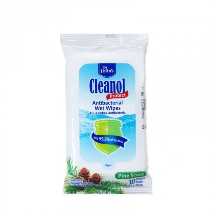 Dr Colin's Cleanol Antibacterial Wet Wipes 10's x 2 (Pine Scent)