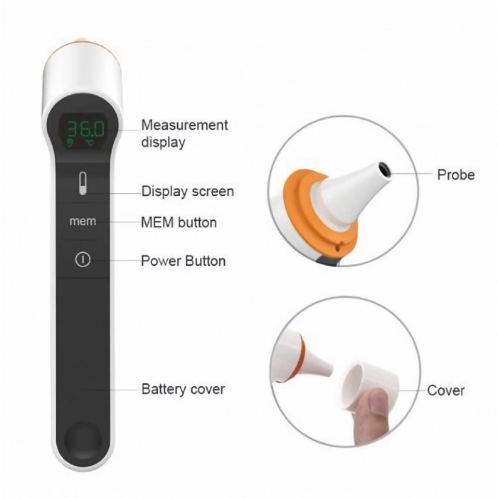 RX Trac Thermometer Digital 溫度計 体温 (Suitable for forehead and ear use )