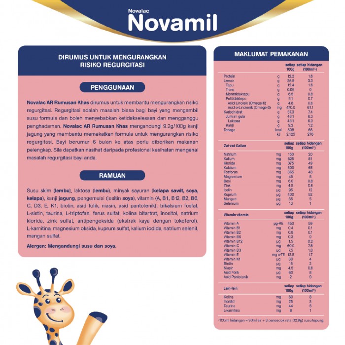 NOVALAC AR 800G 0-12BULAN