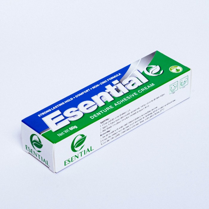 ESENTIAL Denture Adhesive Cream 60g - Gam Gigi Palsu / Pelekat Gigi Palsu Kuat / Denture Glue ( 假牙粘合劑 )