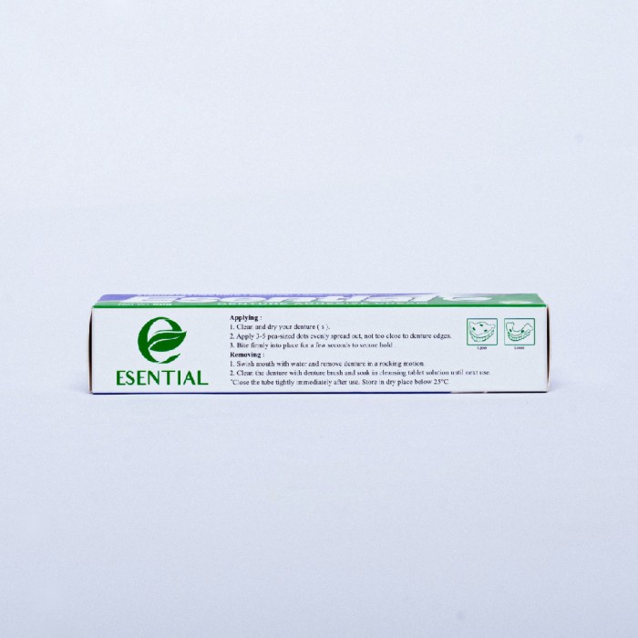 ESENTIAL Denture Adhesive Cream 60g - Gam Gigi Palsu / Pelekat Gigi Palsu Kuat / Denture Glue ( 假牙粘合劑 )