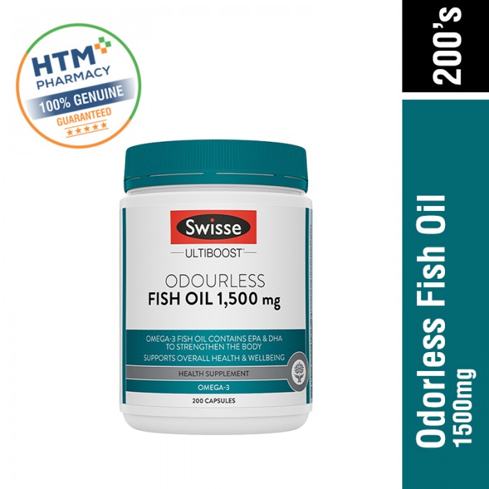 Swisse Ultiboost Odourless Fish Oil 1500mg 200's