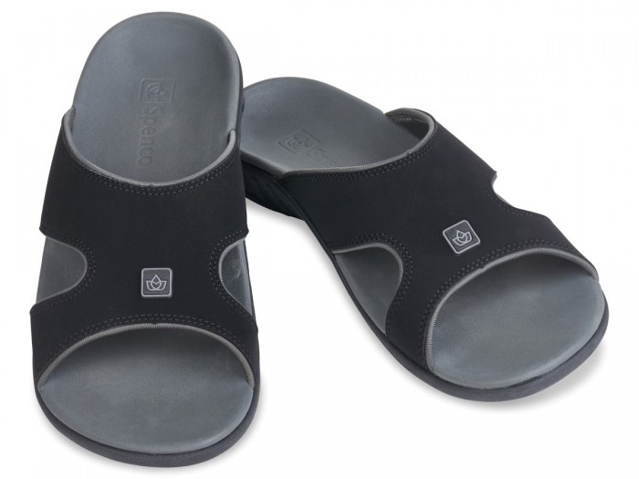 Spenco Mens Kholo Sandal Carbon/Pewter (Size 8)