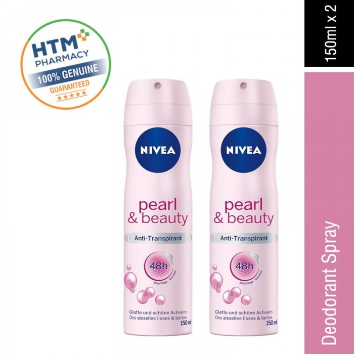 Nivea Deodorant Spray 150ML x 2 - Pearl & Beauty (83731)