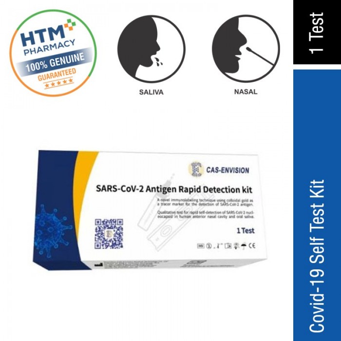 Cas-Envision Covid-19 Saliva/ Nasal Antigen Rapid Detection Kit [MDA approved]