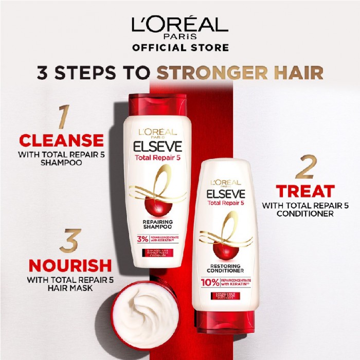 Loreal Elseve Total Repair 5 Shampoo 280ml - Repairing