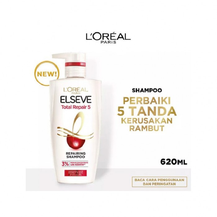 Loreal Elseve Total Repair 5 Shampoo 620ml - Repairing