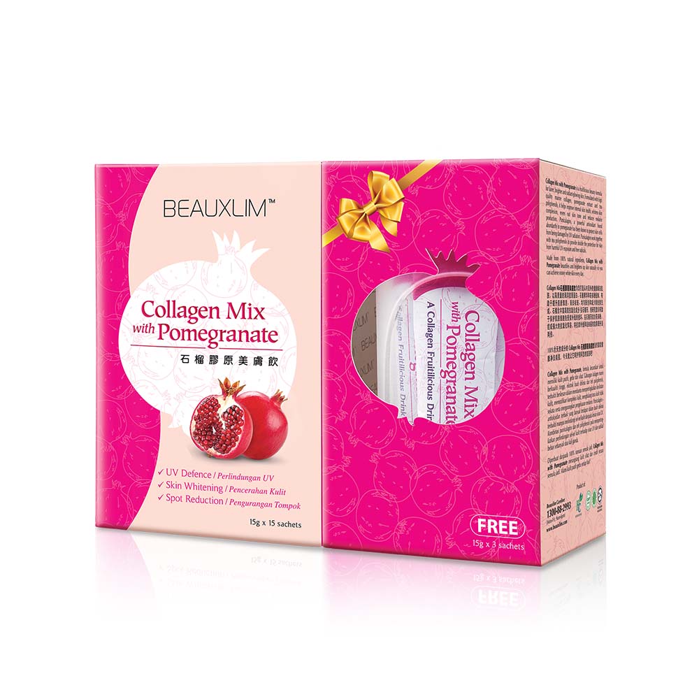 BEAUXLIM COLLAGEN MIX POMEGRANATE 15G X 15+3